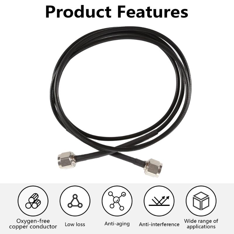 Konektory BNC samec-BNC samec Koaxiální koaxiální pigtail kabel 50ohm RG58 koaxiální kabel 3,3 stopy