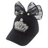 Verstellbare Mütze für Kinder, für Babys und Mädchen, lässig, Outdoor, mit Perlenkronenmuster, Baseballkappe, atmungsaktive Visierhüte