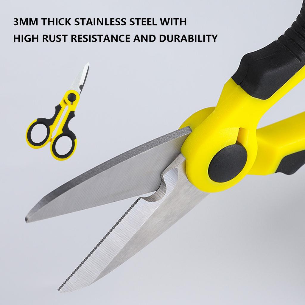 Stainless Steel High Power Fishing Line Scissors Heavy Duty Marine Grade Rust Resistant for Anglers Fishing Gear Tool