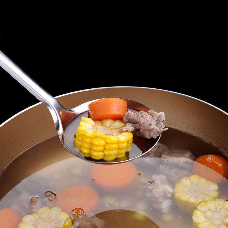4 Pcs Durable Stainless Steel Wok Spatula Long Handle Kitchen Gadgets Kitchen Cooking Utensil Set Rice Spoon Ladle Cooking Tools