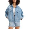 Levis Patch Embroidery Casual Comfortable Denim Jacket Women Jackets Blue A1743-0063