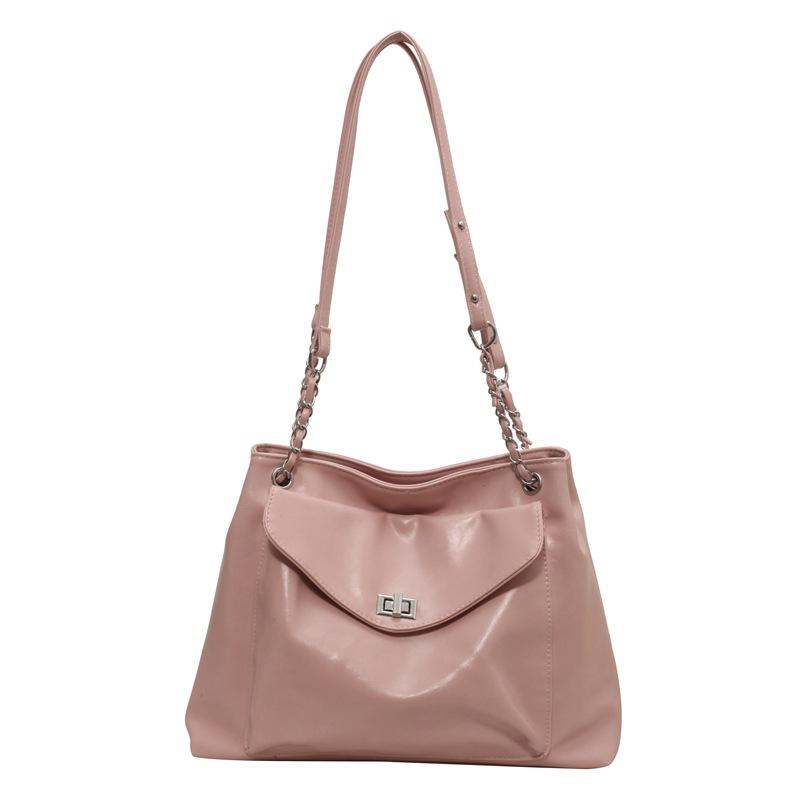 Textured Large-capacity Simple Shoulder Bag Women's New Casual Simple Commuter Tote Bag Fashionable Underarm Bag