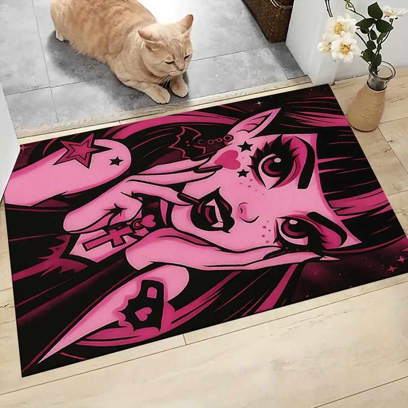 1Pc Monster High Starry Night Carpet Rug Customizable Soft Washable Antislip Home Living Room Sofa Mats Personalized Rug 091728