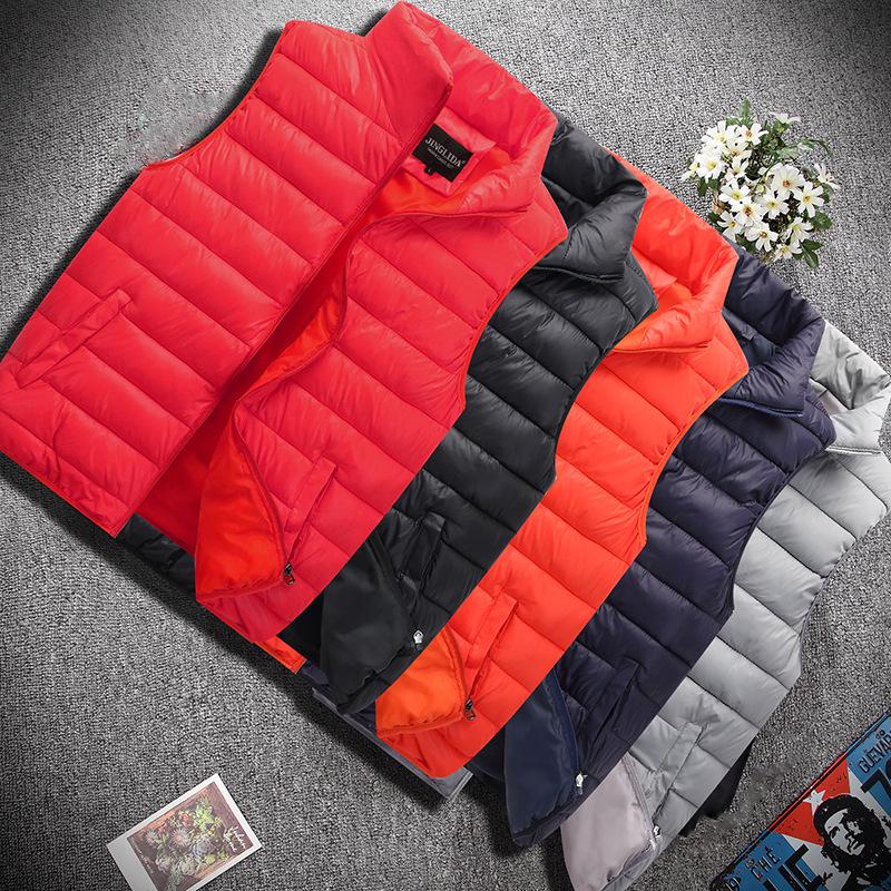 Unisex Slim Fit Hooded Down Cotton Vest - Autumn/Winter Style, Plus Size, Korean Design, Sleeveless Jacket for Men and Women