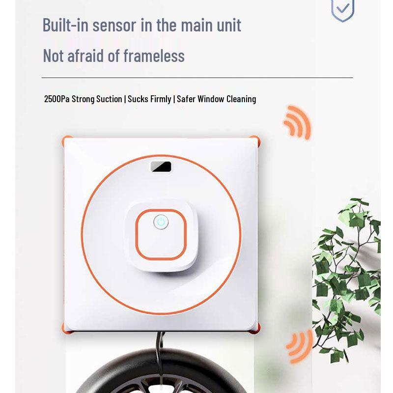 2026 German Smart Frameless Window Cleaning Robot with Water Tank Neutral белый