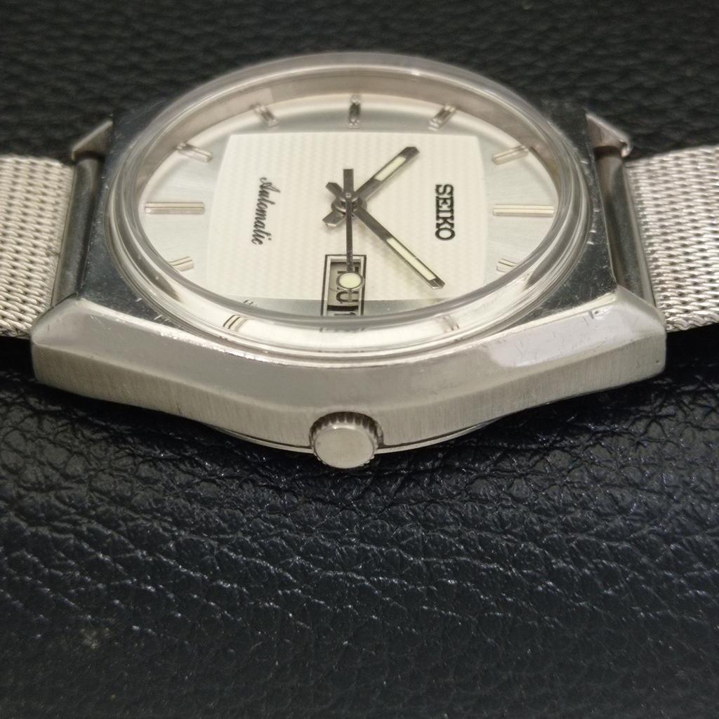 AUTOMATIC VINTAGE SEIKO 6319A JAPAN MENS WHITE COLOR DIAL WATCH a500827-5 R154-a500827