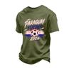 Men's Casual Short Sleeve T-Shirt with Multi- Print Design for Sports Fan Support