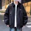Plus Size Men Loose Printed Casual Fashion Street Jacket Outerwear