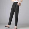 Women's High Waist Linen Harem Pants - Summer, Loose, Nine-Point, Ice Silk, Slimming, Casual, Thin.