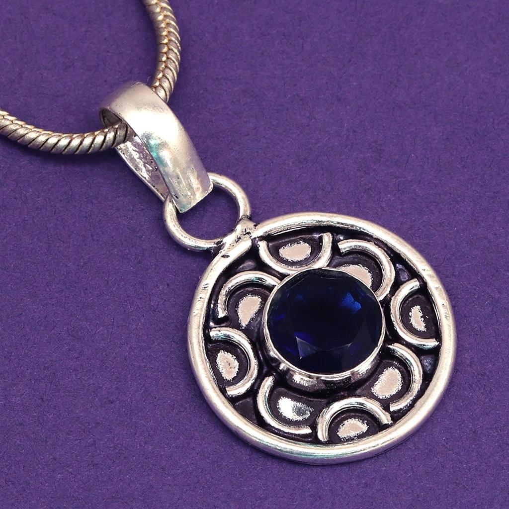 Tanzanite Set Jewelry Quartz Gemstone Pendant 18-20'' Necklace