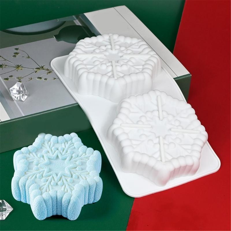 Flexible Silikon Schneeflocken Kuchenform Hitzebeständig Gebäck Backform Ofenfest Schokoladenform Küchenbackgeschirr