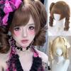 Synthetic Cosplay Wig Female Short Curly Hair Lolita Ponytail Bangs Wig Halloween Styling Wig