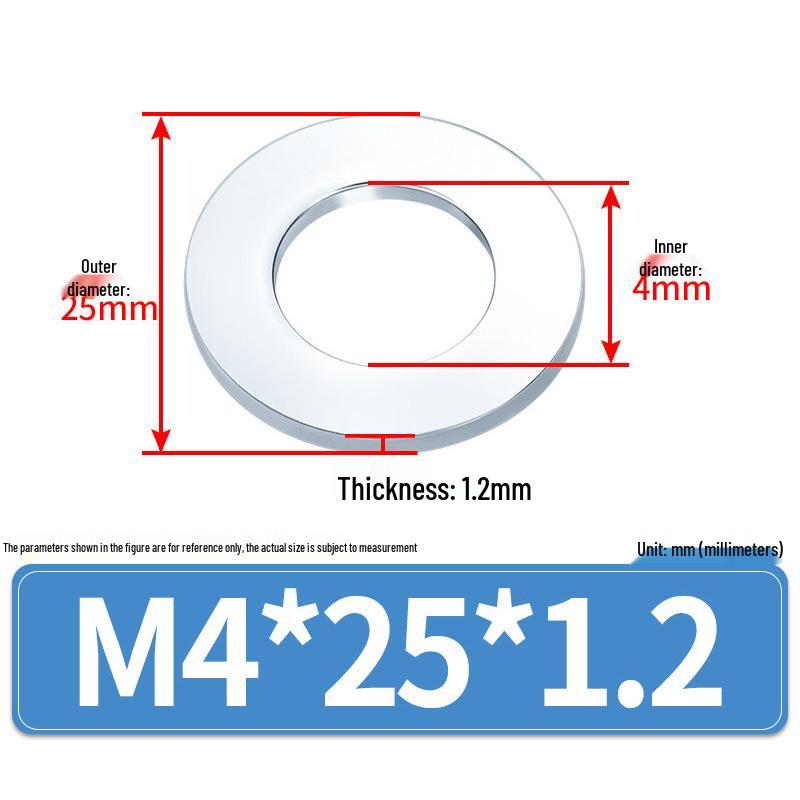 Extra Large Galvanized Metal Flat Washer (Sizes M1.6-M14)