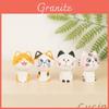 Feng Shui Cat Miniature Wooden Decoration Office Desk Accessory For Good Fortune