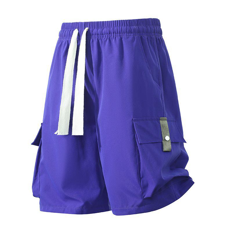 Men's Summer American Style Quick-Dry Outdoor Workwear Shorts with Large Pockets