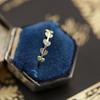 S925 Sterling Silver Leaf Design Index Ring - Light Luxury Style