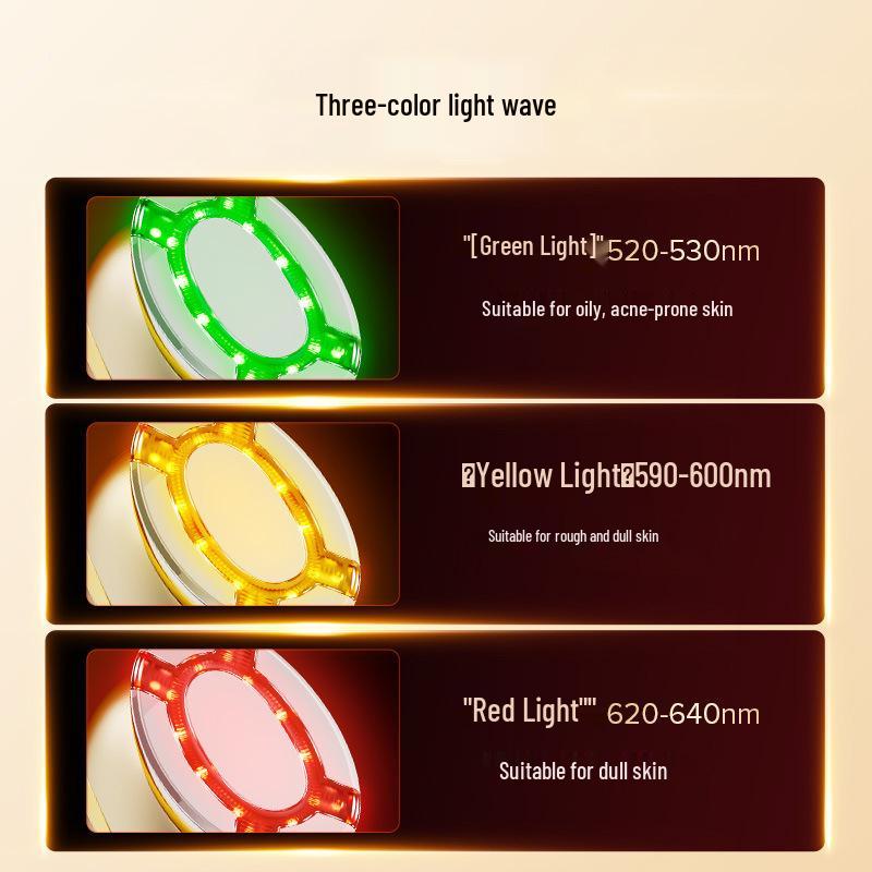 

Cross-Border Beauty Tool: EMS Microcurrent & RF Vibration Face Lifting with Light Therapy Neutral Packaging золотий