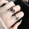 Niche Design Red Dripping Open Ring Irregular Love Personality Astral Lava Index Finger Ring Female