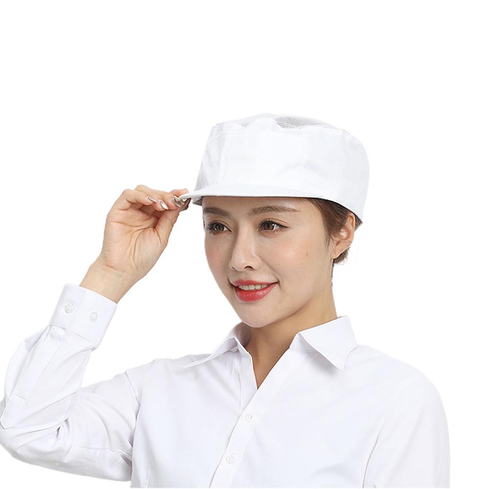 Work Wear Breathable Top Mesh Work Hat Dust-proof Washable Cooking Hygienic Cap Durable Chef Hat Food Processing
