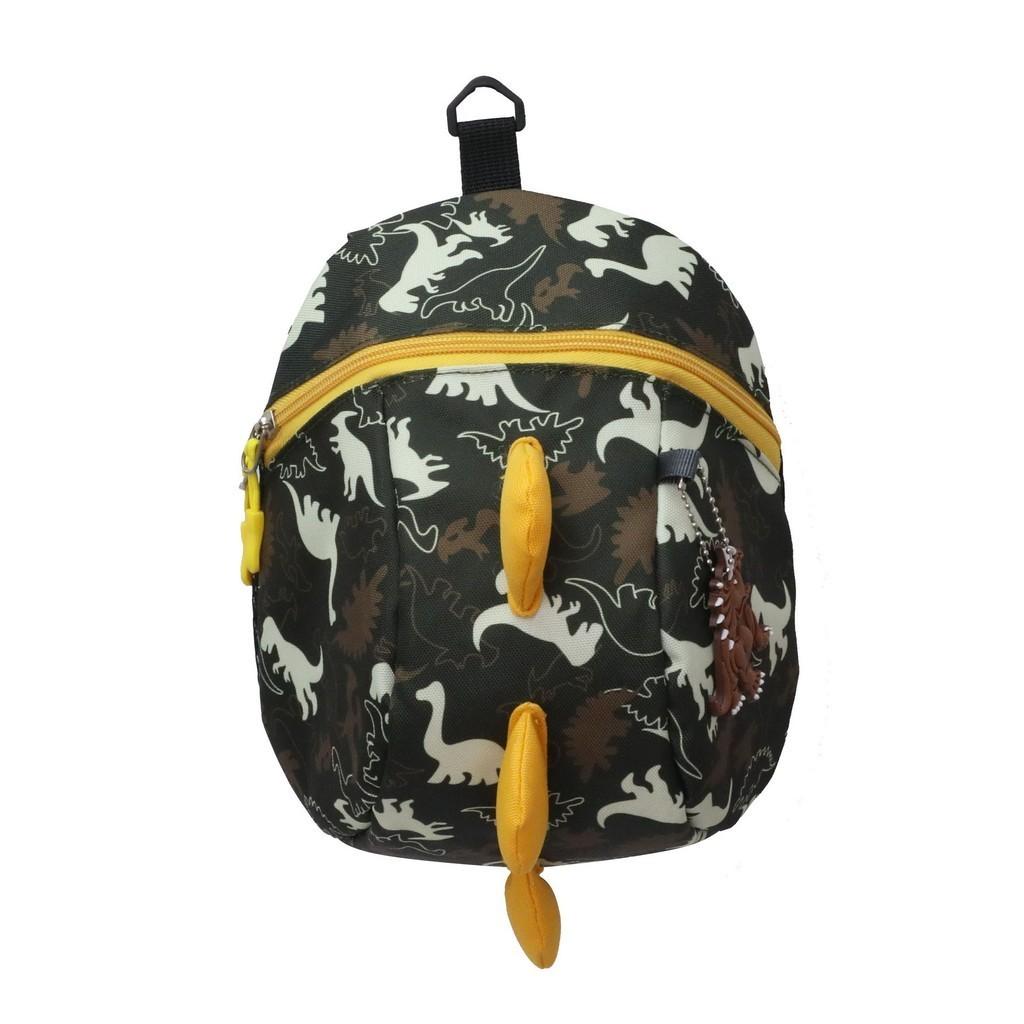 Cute And Fashionable Children s Backpack With Durable And Lightweight Dinosaur Print серый