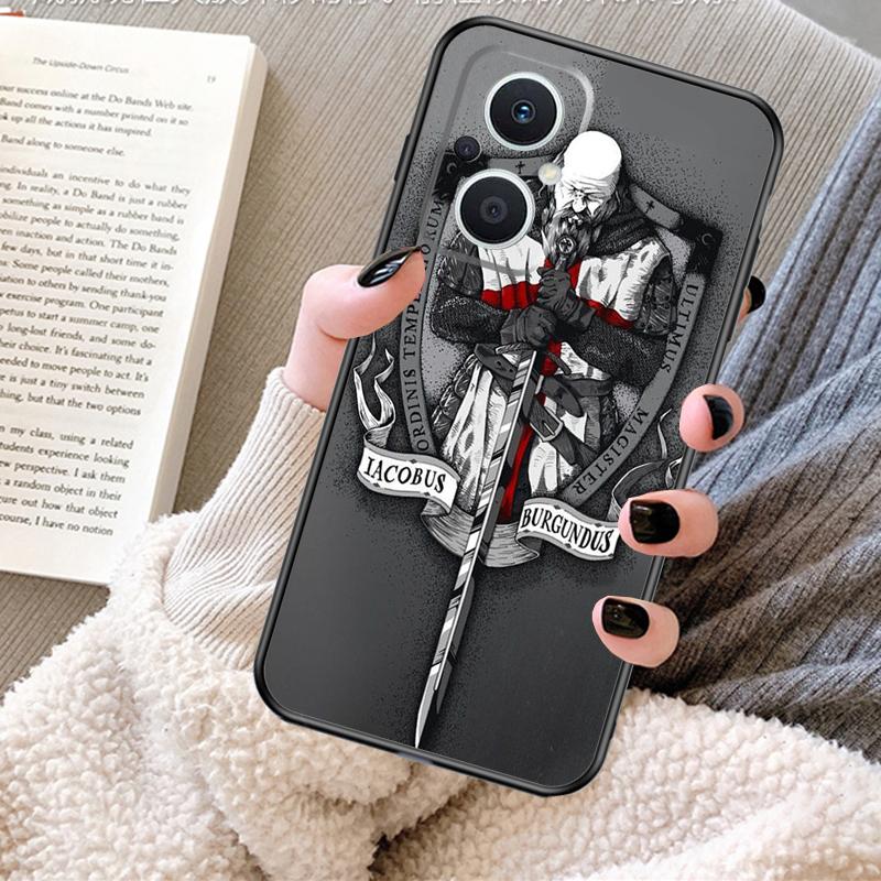 Templar Knight Case For OPPO Reno 11F 11 12 13 F 8T 7 8 10 Pro OPPO Find X8 X6 Pro X3 X5 Lite Cover Fundas