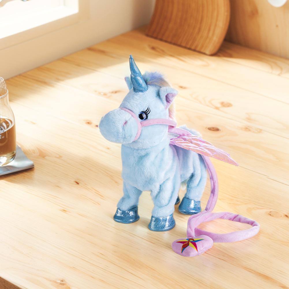 Electric Plush Horse Toy Cute Horse Plushies Creative Music Little Horse Toy Battery Operated PP Cotton for Birthday Gifts