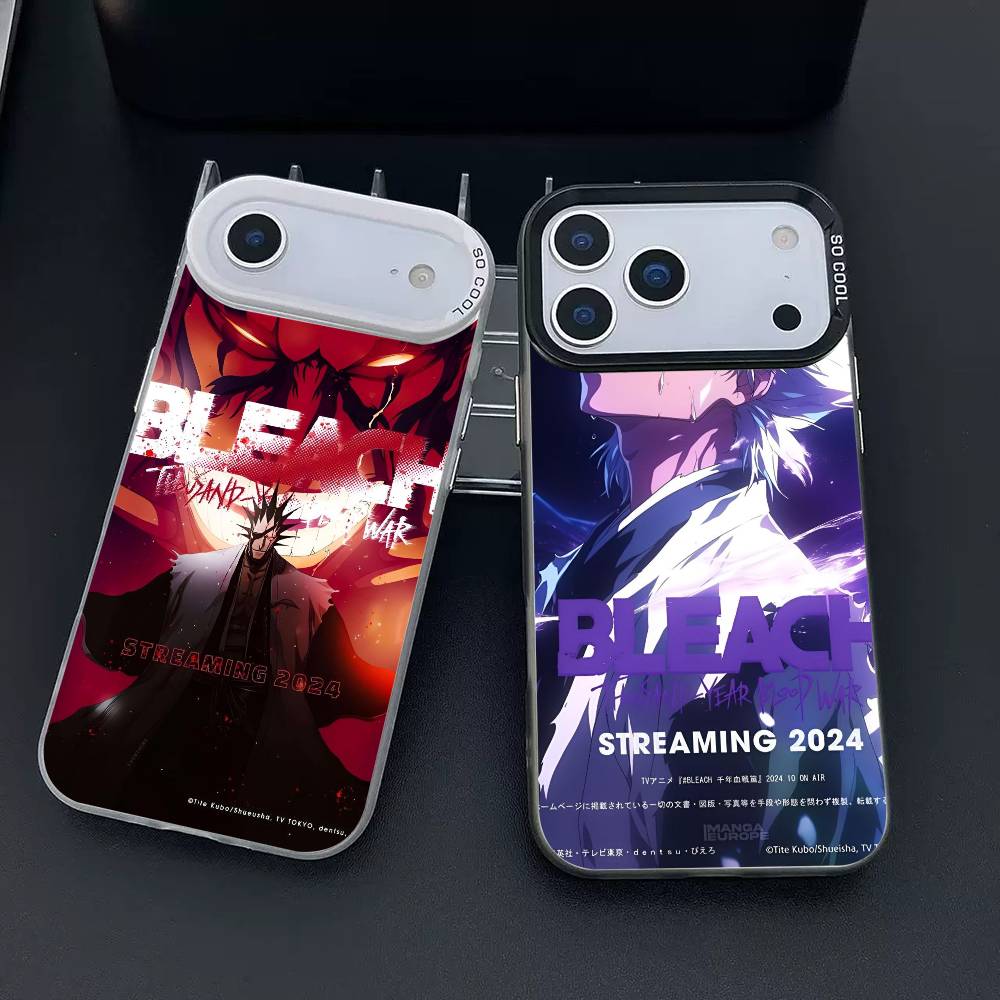 Heiße B-Bleach Handyhülle für iPhone 17 17Air 16 15 14 13 12 11 Pro Max Plus Bunt Silber