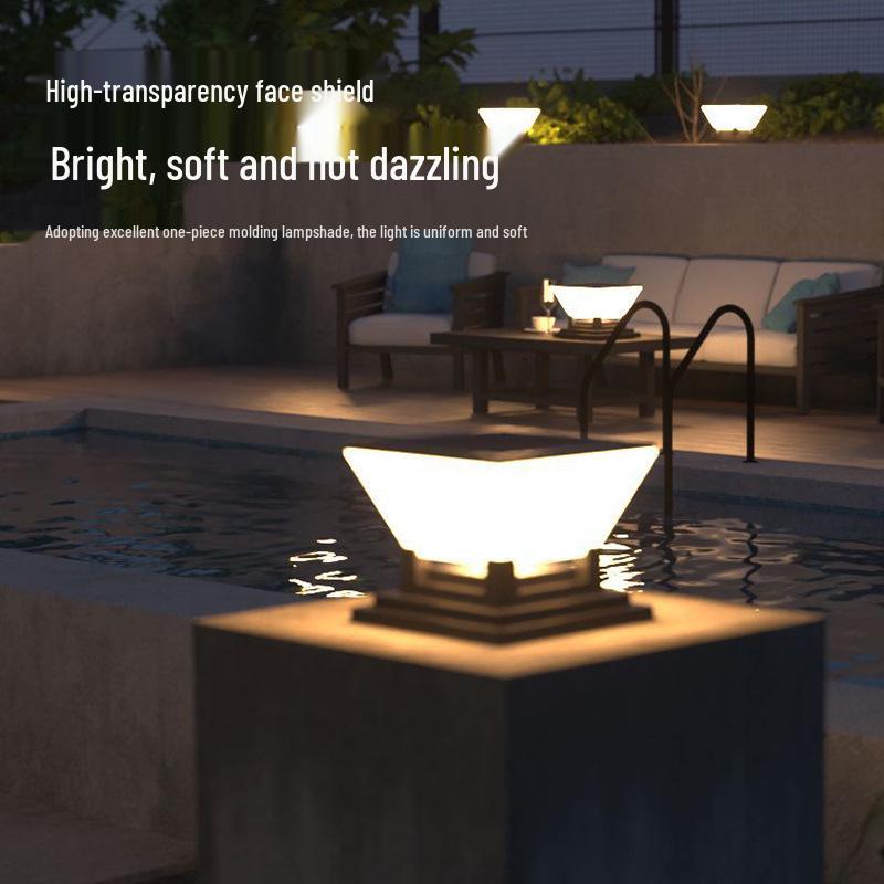 Solar Outdoor Garden Pillar Light - Perfect for Courtyard, Villa, Family Gatherings, and Camping