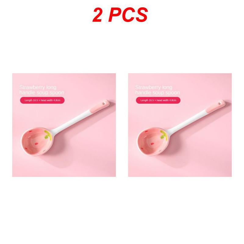 Kitchen Tools Dessert Snack Scoop Multipurpose Good-looking Ceramic Spoon For Children High-quality Cute Teaspoon 1/2/3PCS