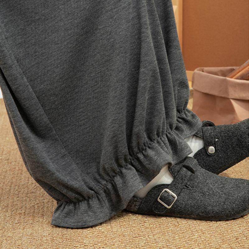 Japanese Fashion Cropped Pants for Woman Vintage Baggy Lantern Trousers Women Spring Autmn Kawaii Ruffled Casual Pant Mujer