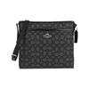 Crossbody Bag File 26 Solid Color Logo Logo Classic Old Flower Zipper Closure Canvas with Leather Messenger Shoulder Medium Size Women's Black