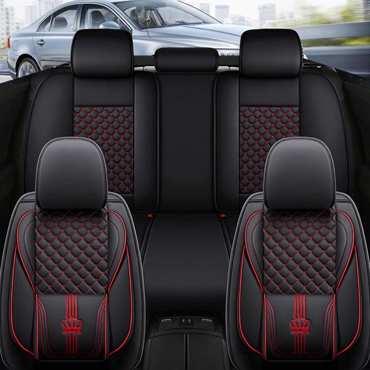 All-Season Universal Car Seat Cushion, Full-Coverage Car Seat Cover, Wear-Resistant Faux Leather Car Seat Cover, 5-Seater Car Cushion