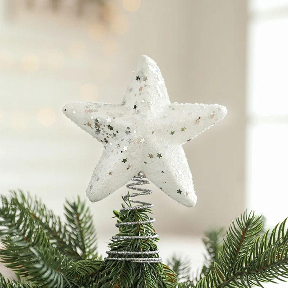DIY Glitter Star Decoration Unique Xmas Tree Ornament Pentagram Decoration  New Year Party