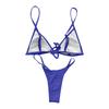 Women's Solid Color Heart Detail Triangle Bikini Set Two Piece Swimsuit Adjustable Straps Low Waist Bottoms Beachwear Swimwear
