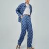 Lee Plaid Letter Print Work Denim Jacket Men Jackets Light-Blue LMT004491101291A02861