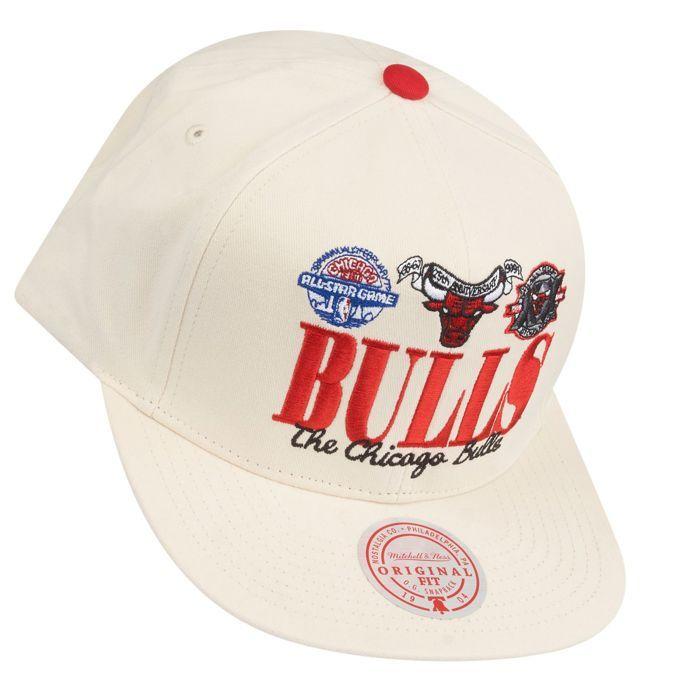 Casquette Snapback - MITCHELL &amp; NESS - RETRO FRAME NBA - Chicago Bulls - 100% coton - Unisexe