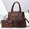 Crossborder Fashion Womens Crocodile Pattern Tote Bag With Large Capacity For Daily Use