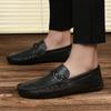 Fashion High Quality Leather Men Casual Shoes Comfortable Light Men Loafers Formal Men Dress Shoes Breathable Slip On Men Driving Shoes