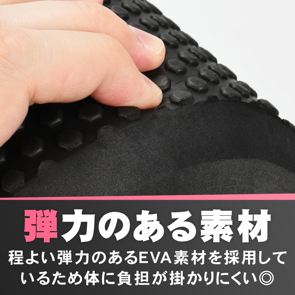 No-brand Stretching Pole with Uneven Surface for Yoga, Pilates, and Exercise, Black