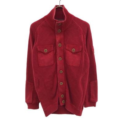 Cotton Knit Jacket S Red Men's Used