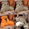 Soft Plush Dinosaur Backrest Cushion With Arms Bedside Pillow Gift