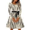 Women's Casual Fashion Long Sleeve  Vintage Long Dresses