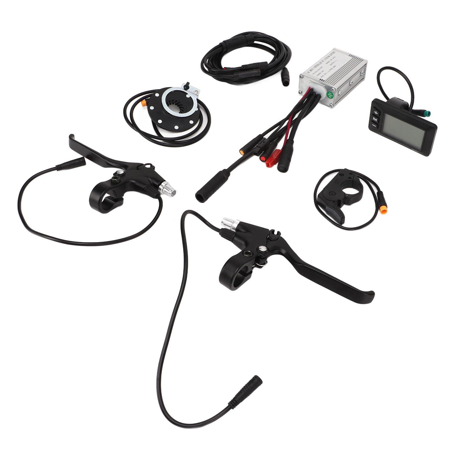 15A Motor Controller Kit Panel Waterproof Brake Lever Thumb Throttle for Electric Bike Accessories