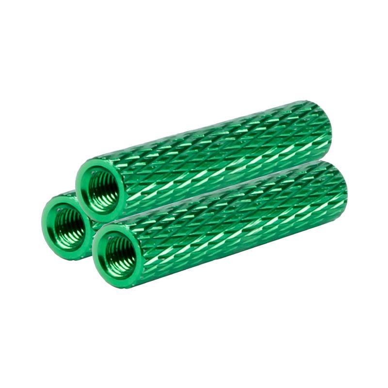 M3 Green Knurled Aluminum Drone Fuselage Support Connector