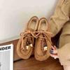 Winter New Female Kangaroo Shoes Fleece Thickened Warm Non-slip Soft Sole Doudou Casual Shoes Cotton Shoes