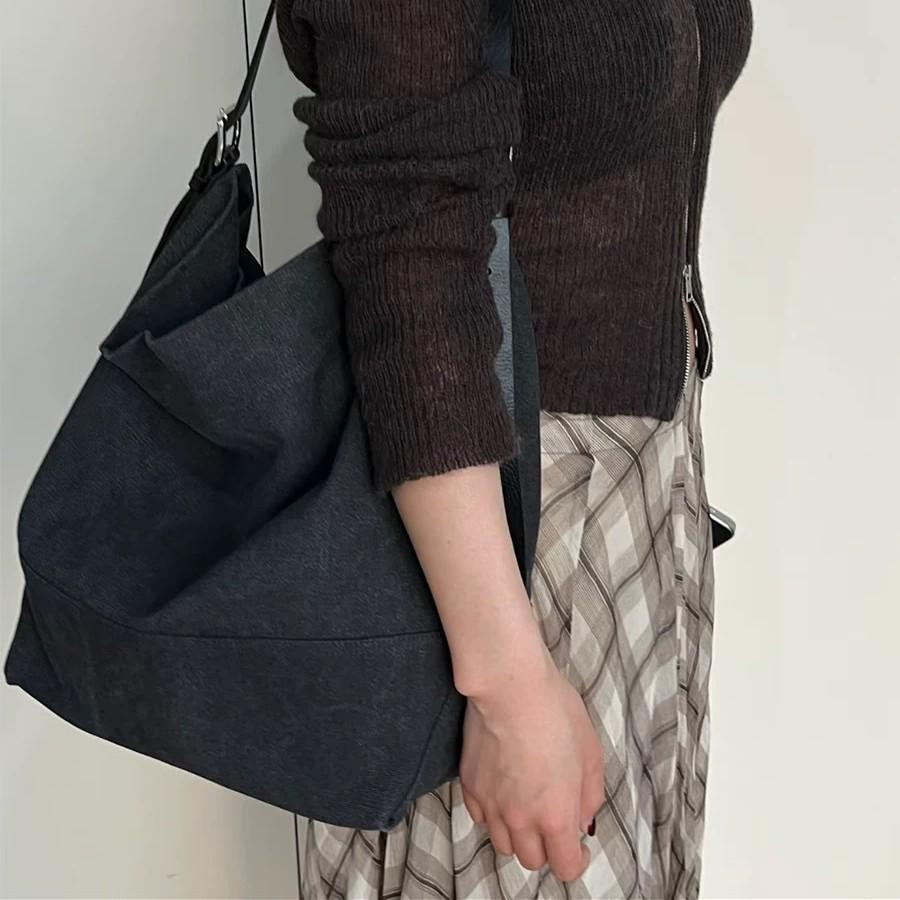 Unisex Versatile Casual Large-Capacity Canvas Shoulder/Crossbody Bag - Spring 2025