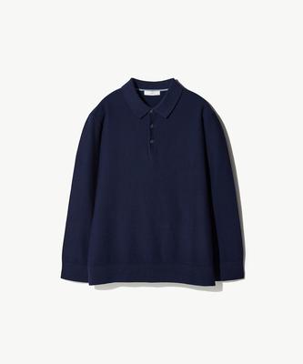 STCO Diems Soft Touch Collar Knit Navy (Classic Fit)_Dktxa04Csn
