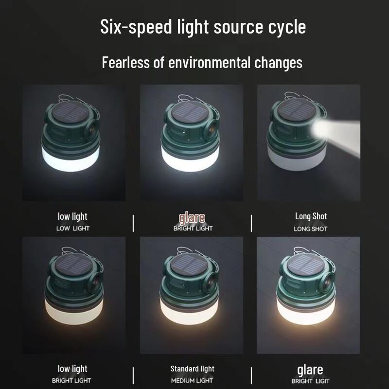 Portable Solar Rechargeable Camping Lantern