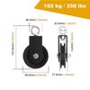 Cable Pulley 360 Degree Rotation Traction Wheel for Pulley System DIY Attachment