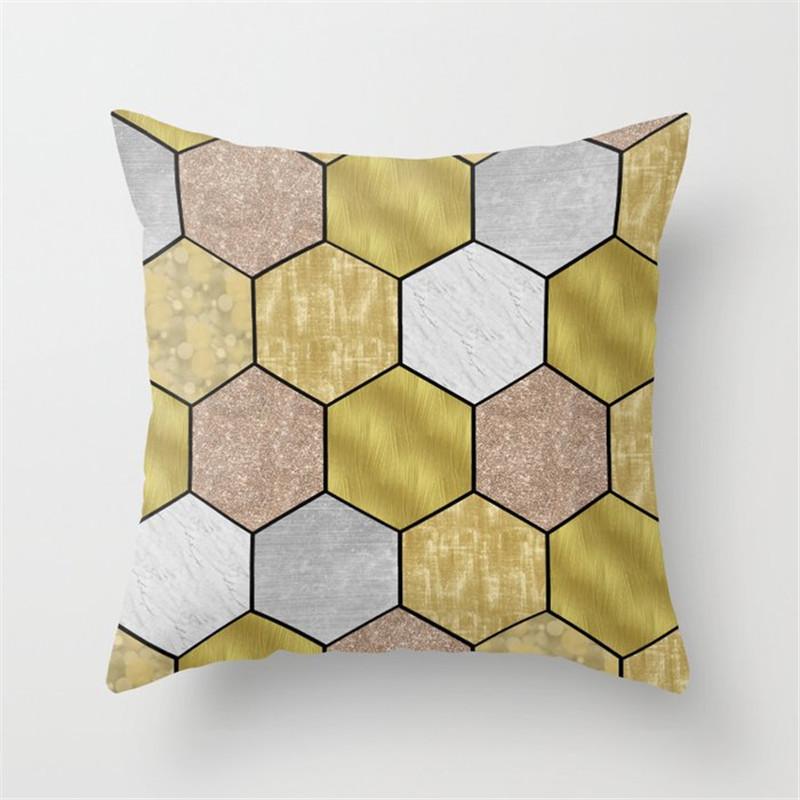 Nordic Pink Yellow Blue Geometric Cushion Pillow Case Home Living Room Sofa Bedroom Decoration Throw Pillow Case